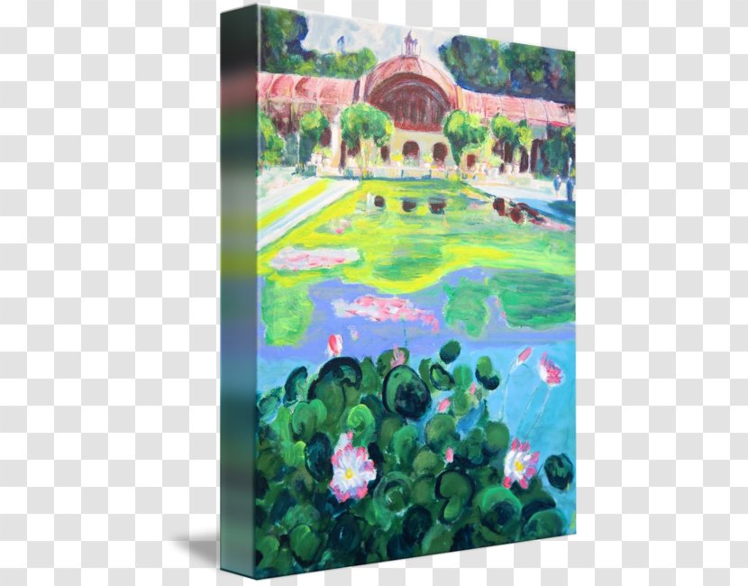 Balboa Park Painting Gallery Wrap Art Reflecting Pool Transparent PNG