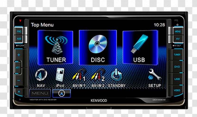 Vehicle Audio Kenwood Corporation Touchscreen ISO 7736 Automotive Head Unit - Av Receiver - Display Device Transparent PNG