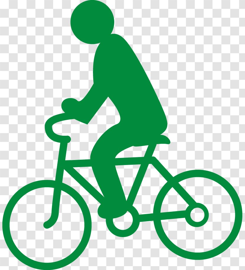 Bicycle Cycling Icon - Scalable Vector Graphics - Green Man Riding A Transparent PNG