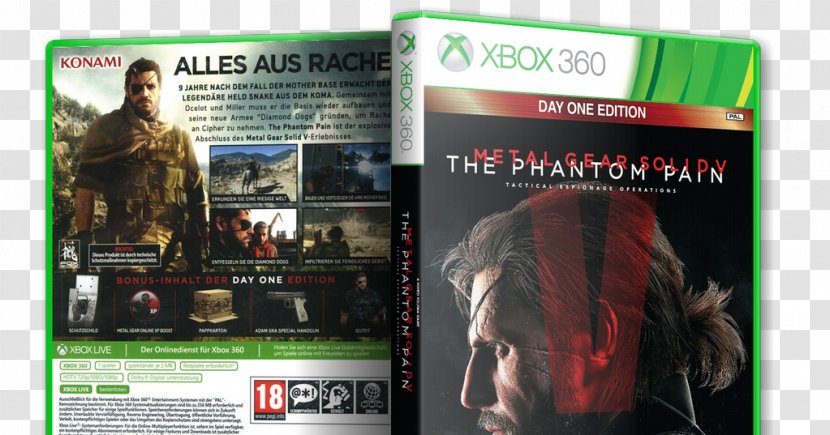 Xbox 360 Metal Gear Solid V: The Phantom Pain Video Game One Konami - 5 Transparent PNG