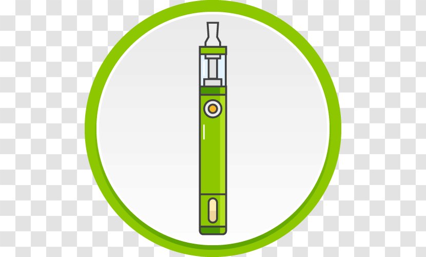 Green Electronic Cigarette Vaporizer Vape Shop Clearomizér - Circle Background Transparent PNG