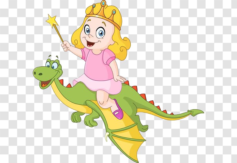 Royalty-free Stock Photography Clip Art - Dragon - A Little Princess Riding On Dinosaur Transparent PNG