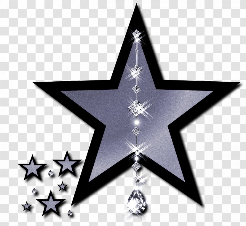 Glitter Star Cluster Sticker Clip Art - Red - Silver Cliparts Transparent PNG