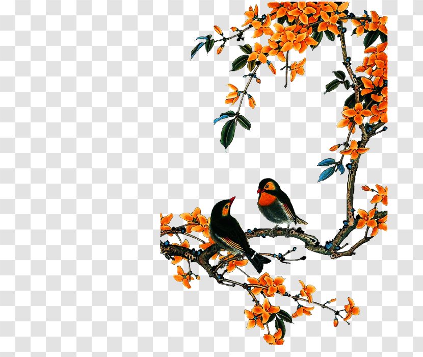 Bird-and-flower Painting Chinese China Central Academy Of Fine Arts - Beak - Bird Tree Transparent PNG