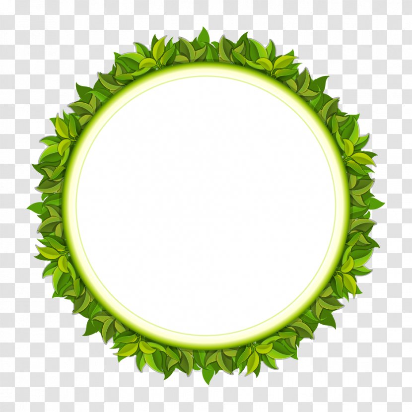 Euclidean Vector Green Circle Clip Art - Rectangle - Leaves Decorative Transparent PNG