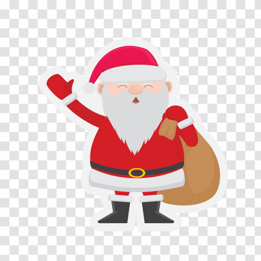 Christmas Cartoon Flat Design Poster - Fictional Character - Santa Claus Transparent PNG