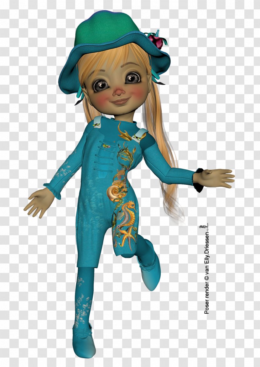 Doll Mascot Figurine Teal - Costume Design Transparent PNG