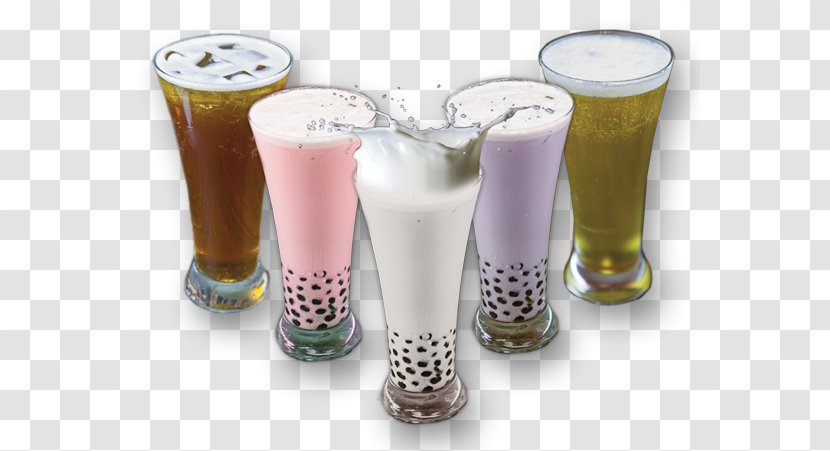 Non-alcoholic Drink Beer Glasses Milkshake - Pint Glass - Quickly Bubble Tea Menu Transparent PNG