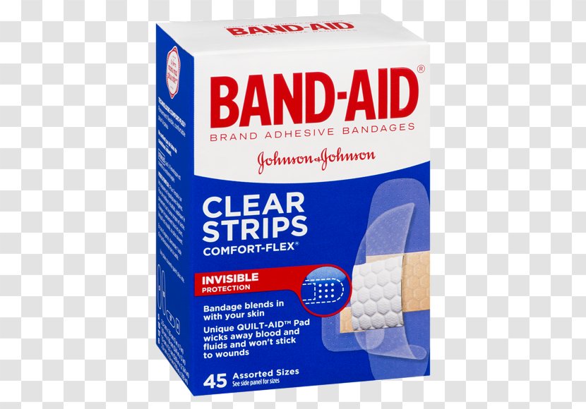 Band-Aid Adhesive Bandage Johnson & Wound - Dressing Transparent PNG
