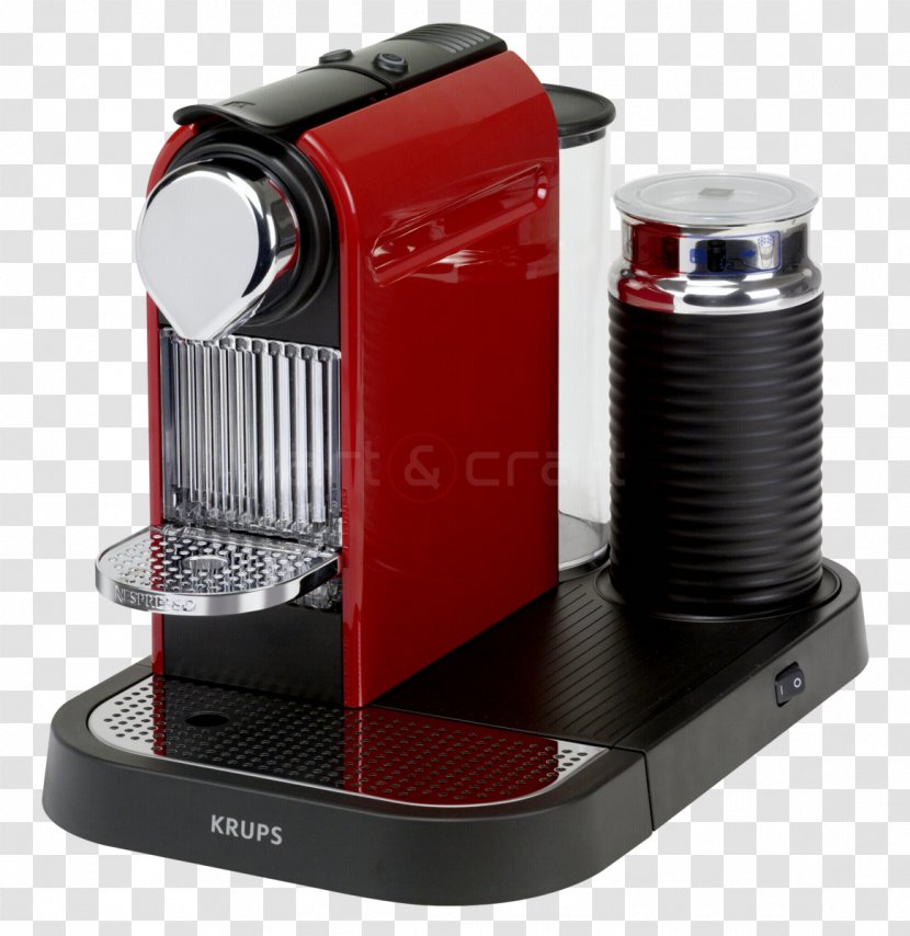 Coffee Krups Nespresso CitiZ & Milk XN760 CitiZ&Milk XN 730T - Espresso Transparent PNG