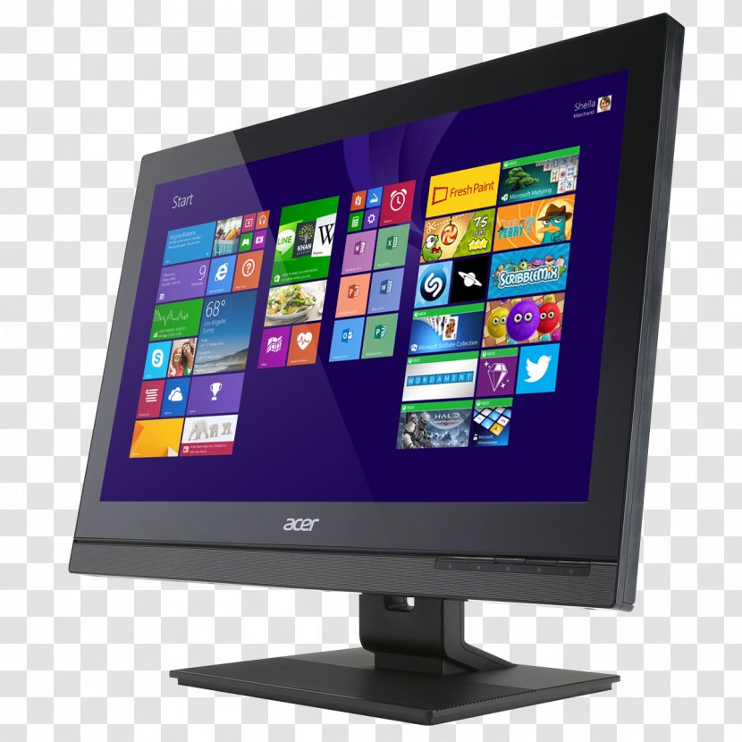 Laptop All-in-one Lenovo Desktop Computers - Display Device Transparent PNG
