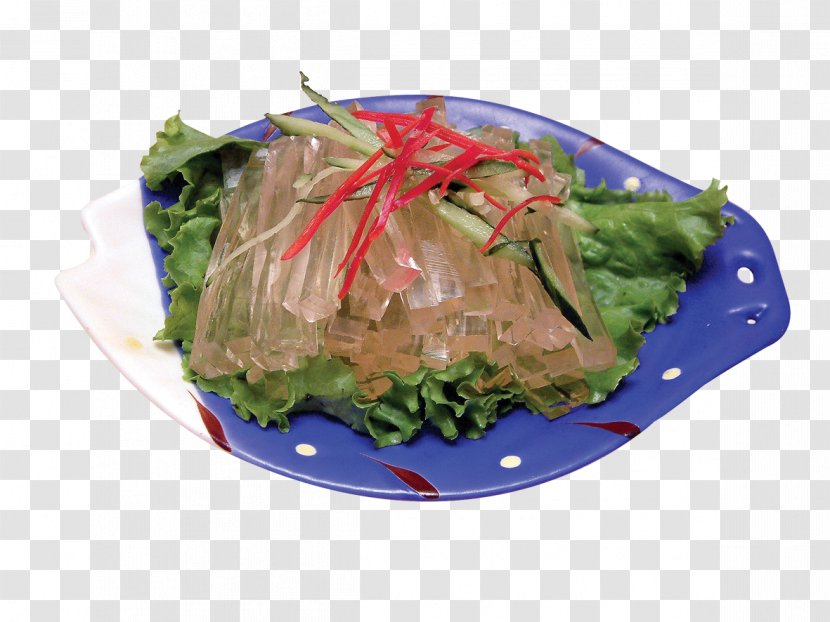 Chinese Cuisine Gelatin Dessert Leaf Vegetable Ingredient - A Jelly Fish Transparent PNG