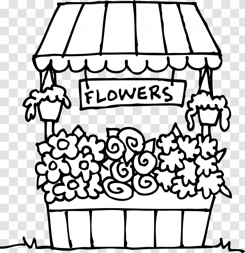 Coloring Book Floristry Flower Floral Design Clip Art - Free Content - Shop Cliparts Transparent PNG
