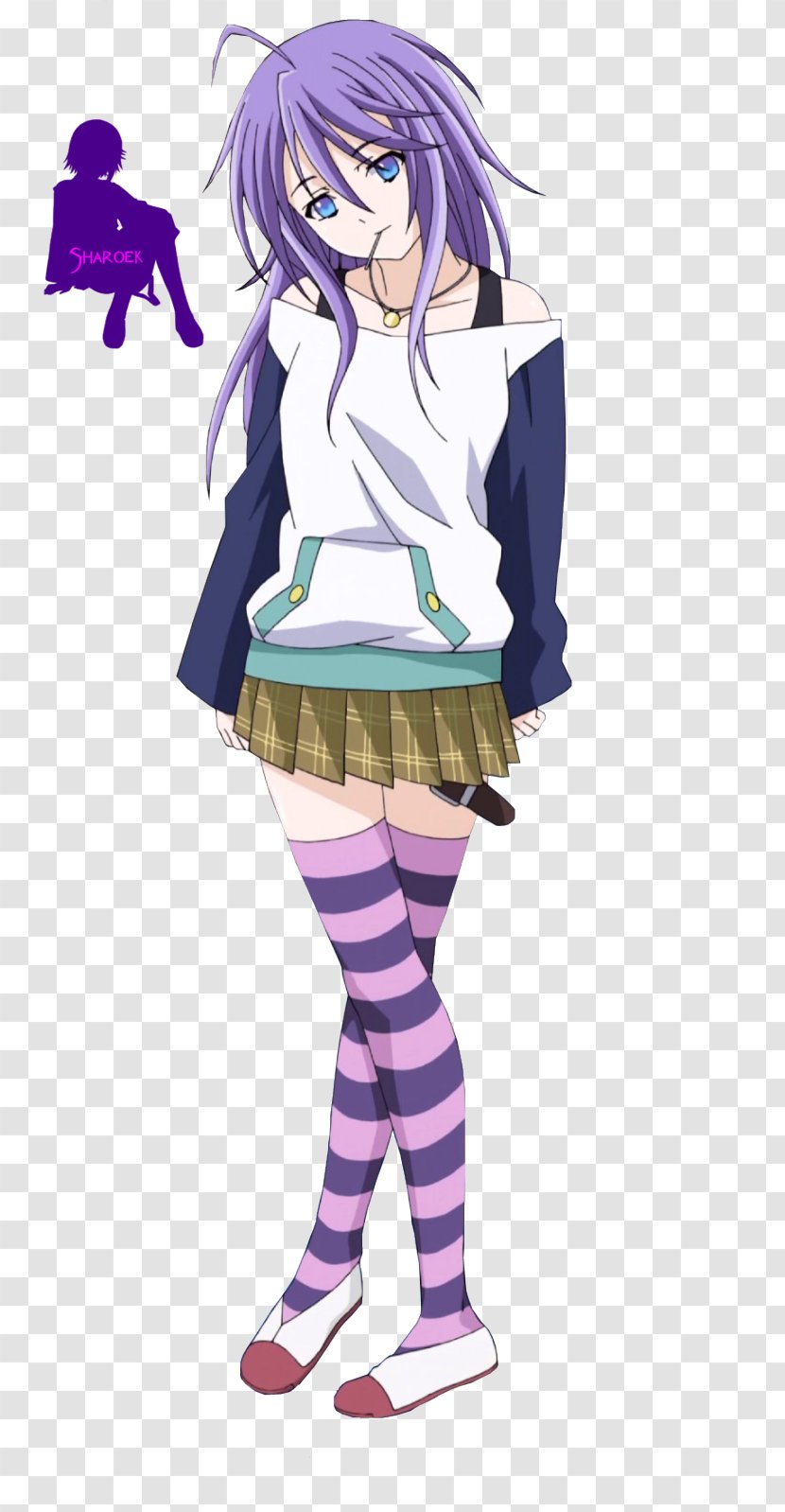 Mizore Shirayuki Rosario + Vampire Yuki Onna Moka Akashiya - Silhouette Transparent PNG