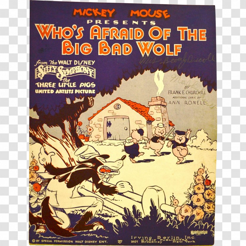 Mickey Mouse Who's Afraid Of The Big Bad Wolf? Gray Wolf Walt Disney Company Transparent PNG