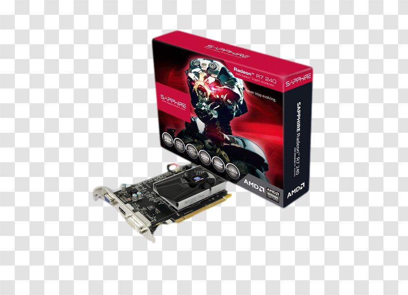 Graphics Cards & Video Adapters Sapphire Technology GDDR5 SDRAM AMD Radeon R7 240 - Gddr3 Sdram - Flash Chip Transparent PNG