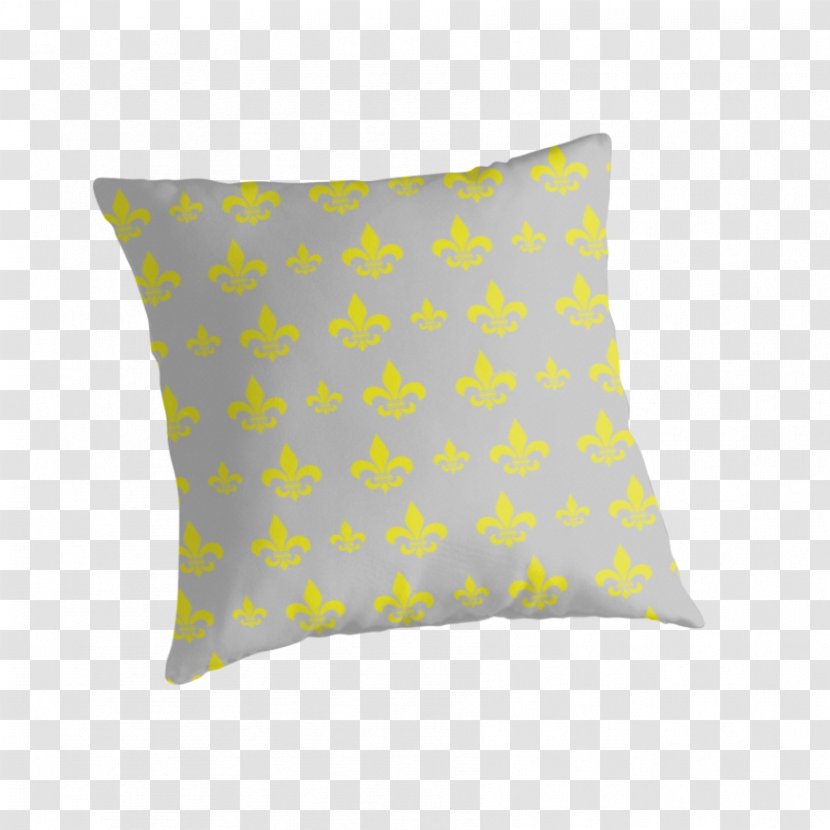Throw Pillows Cushion Yellow Pattern - Pillow - Fleur De Lis Patterns Transparent PNG