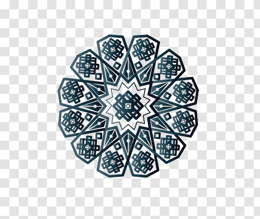 Islamic Geometric Patterns - A Dark Blue Pattern Transparent PNG