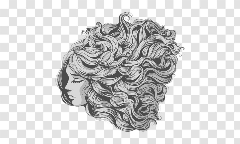 /m/02csf Drawing Product Design Pattern - M02csf - Hairstyles Wavy Hair Transparent PNG