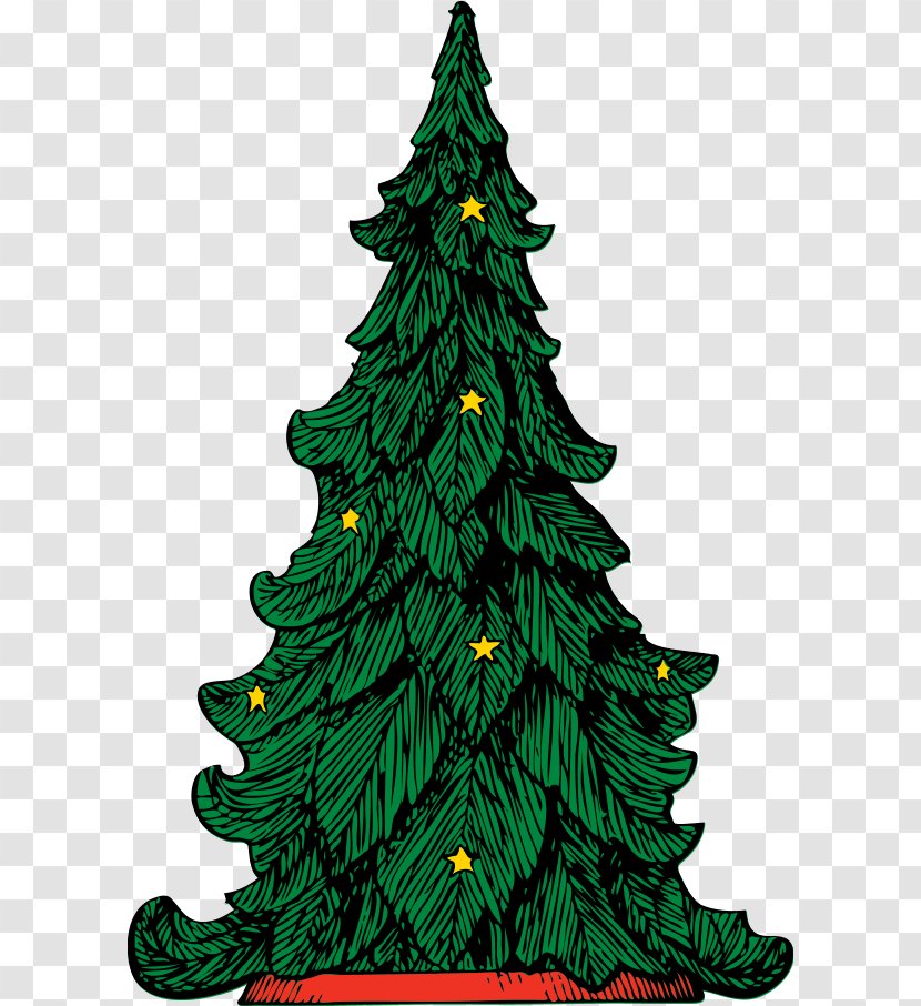 Christmas Tree Clip Art - Plant - Cartoon Pine Trees Transparent PNG