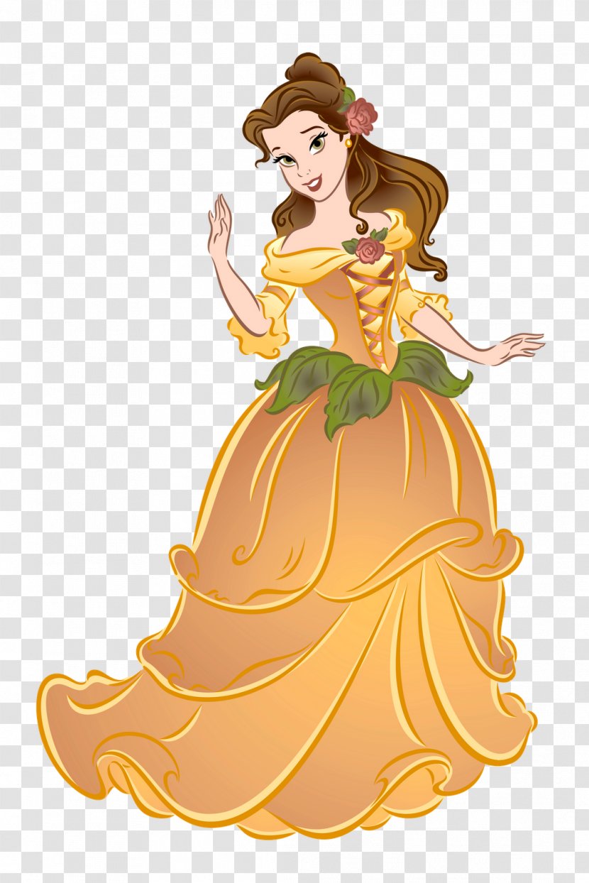 Belle Cinderella Disney Princess Beast - Fairy - Disneyland Transparent PNG