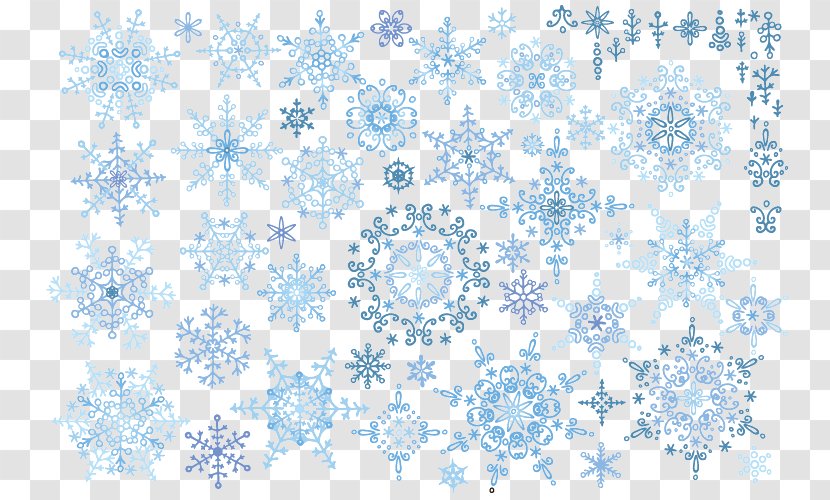 Blue Point Snowflake Pattern Transparent PNG