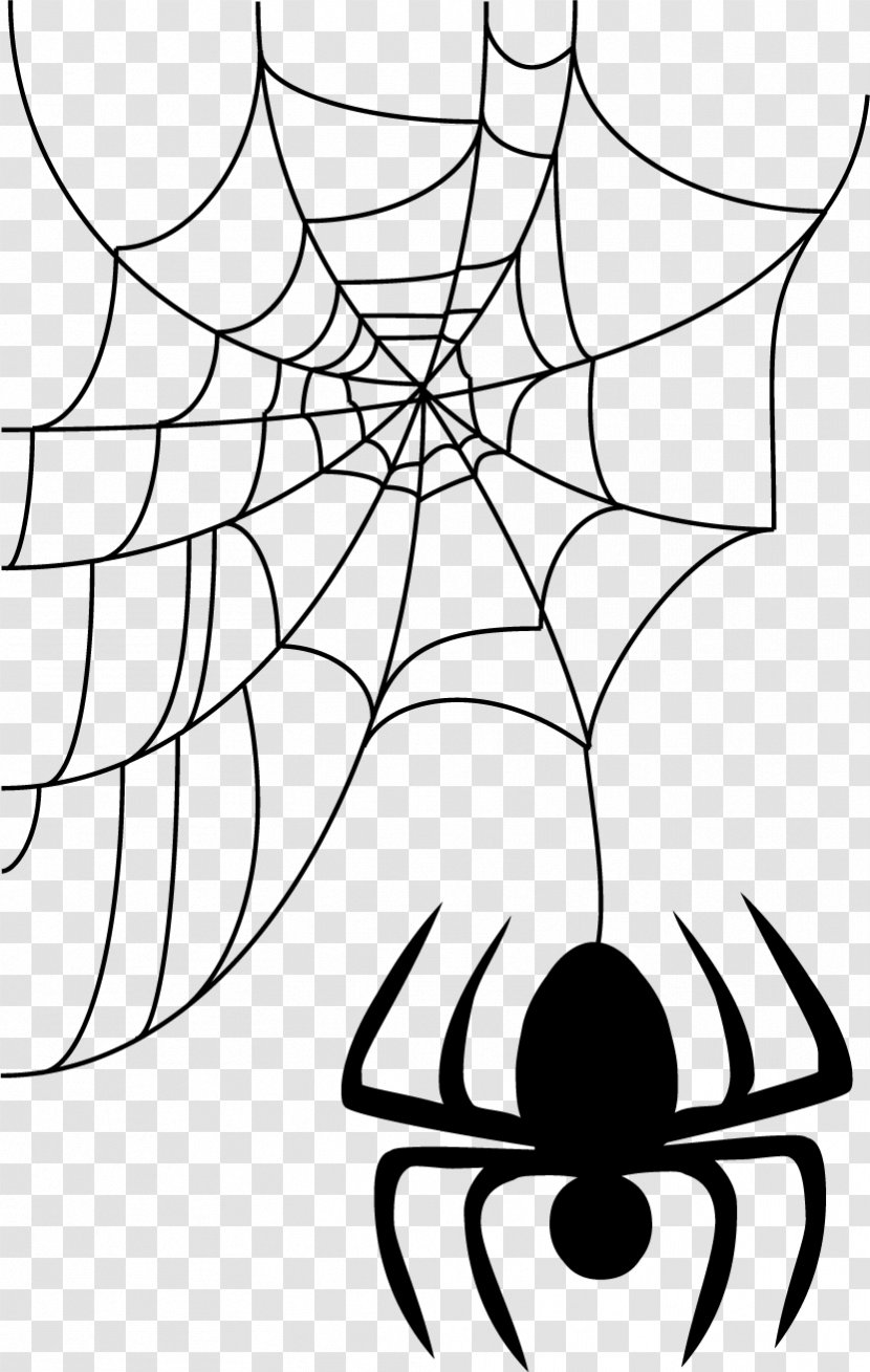 Spider Web Halloween - Black And White - Design Elements Transparent PNG