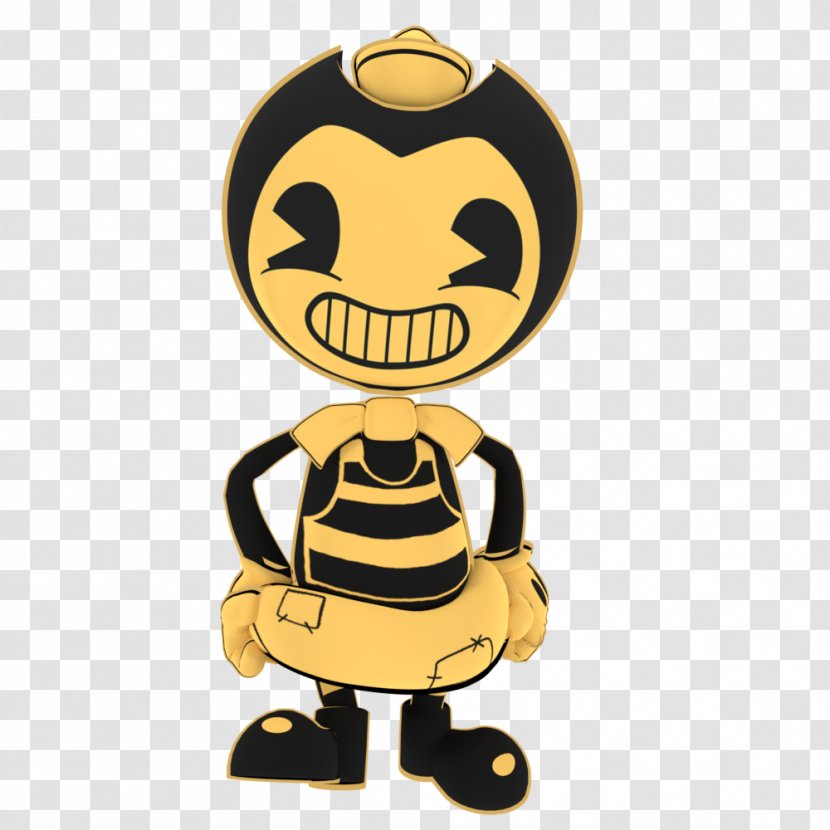 Bendy And The Ink Machine Coloring Book Drawing Cuphead Slenderman - Yellow - Emoticon Transparent PNG