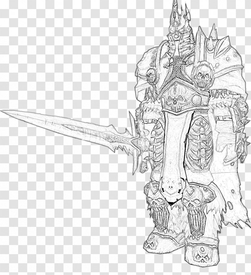 World Of Warcraft: Wrath The Lich King Drawing Coloring Book Sketch - Knight - Pencil Transparent PNG