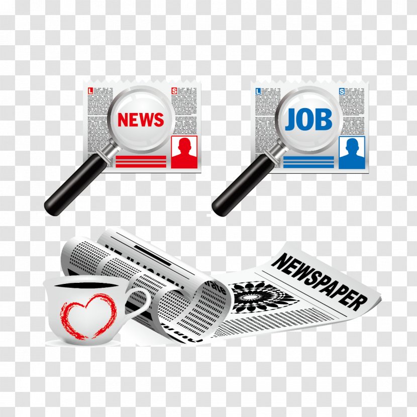 Newspaper Clip Art - Communication - And Magnifying Glass Transparent PNG