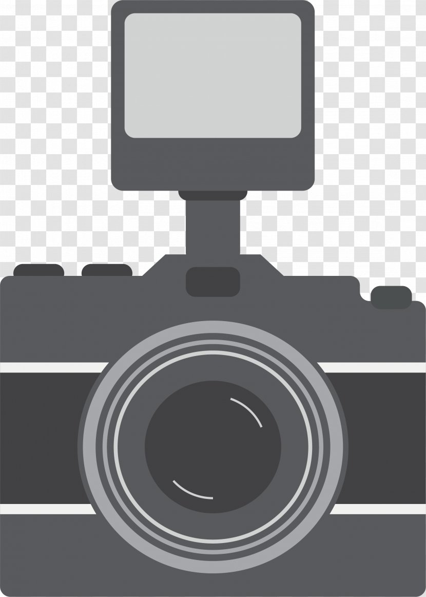 Digital Camera Lens Single-lens Reflex - Technology - Gray SLR Transparent PNG