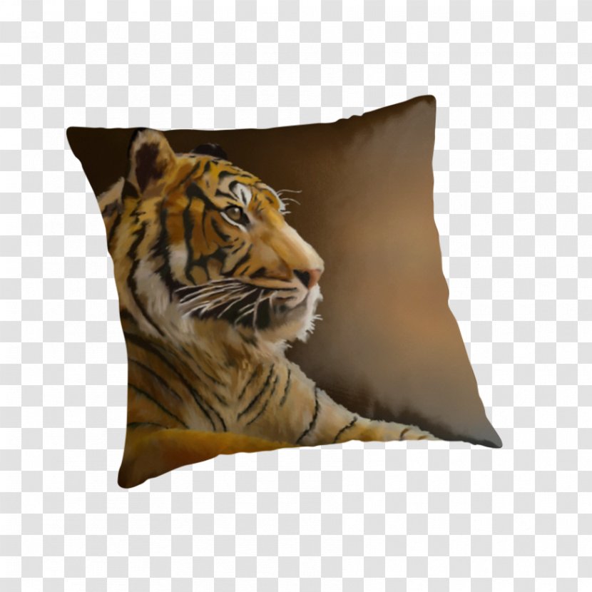 Tiger Cushion Cat Throw Pillows - Wildlife Transparent PNG