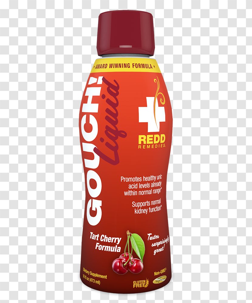 Redd Remedies Gouch Liquid Tart Cherry Formula Dietary Supplement Inflammation - Health Transparent PNG