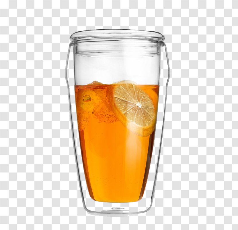 Tea Orange Drink Highball Glass Cup - Advertising - Double Transparent PNG