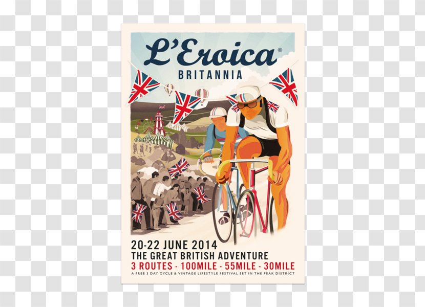 Eroica Britannia Poster Bicycle Art Cycling - Festival Transparent PNG