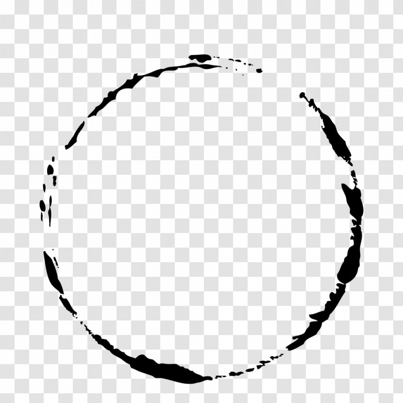 Simple Black Ink Circle - Brush Transparent PNG
