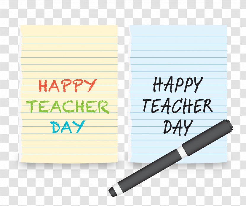 Teachers Day Template - World - Torn Notebook Page Transparent PNG