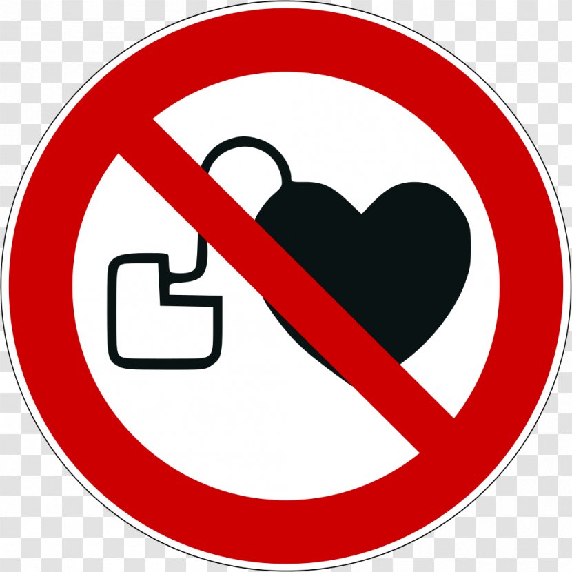 Artificial Cardiac Pacemaker No Symbol ISO 7010 Defibrillator Heart - Warnzeichen Transparent PNG