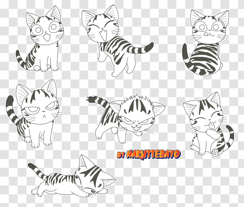 Cat Whiskers Line Art Kitten Sketch - Cartoon Transparent PNG