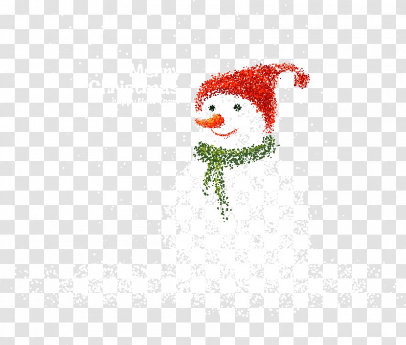 Christmas Ornament Flower Character Font - Snowman Transparent PNG