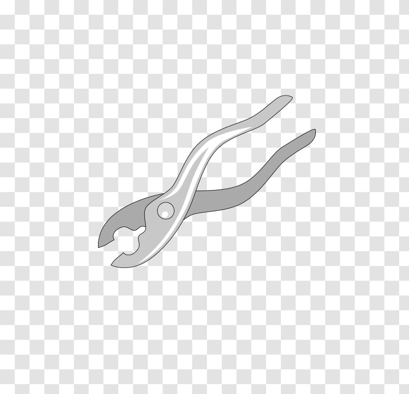 Pliers Cartoon Black And White - Hardware Accessory - Gray Transparent PNG
