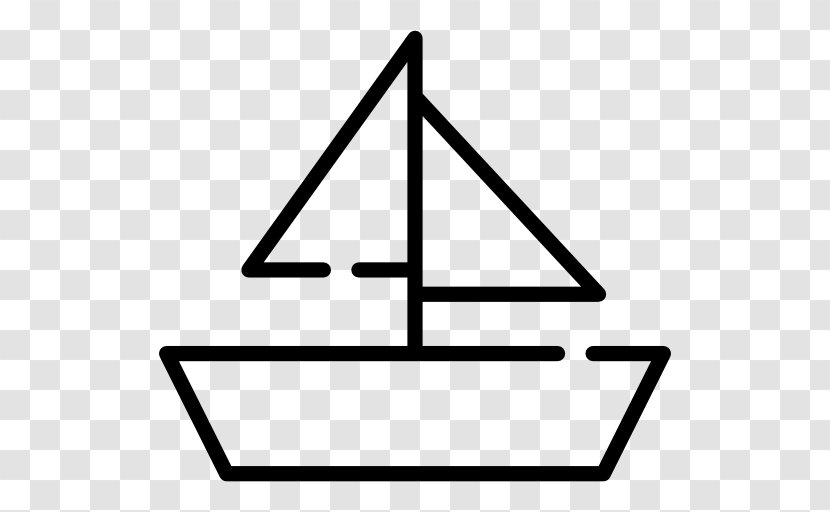 Sailboat Cupcake Angle - Form - Black And White Transparent PNG