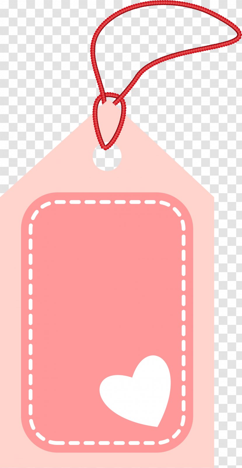 Label Clip Art - Tree - Cartoon Pink Valentine's Day Tag Transparent PNG