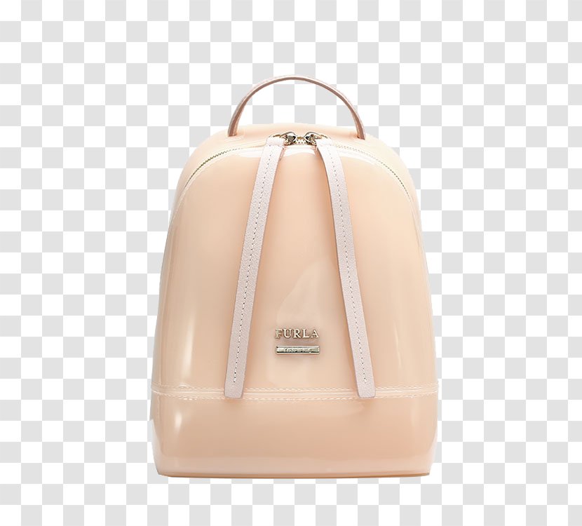 Handbag Furla Messenger Bag - Beige - FURLA / Ms. Fulla CANDY PVC Mini Shoulder Transparent PNG
