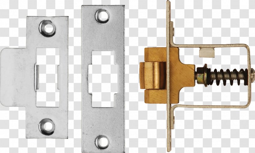Mortise Lock Latch Door Handle Strike Plate - Brass Transparent PNG