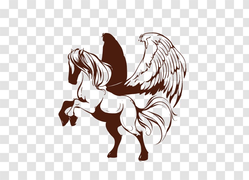 Unicorn Drawing Pegasus Horse - Vertebrate - Pegasus,animal,Sketch Transparent PNG