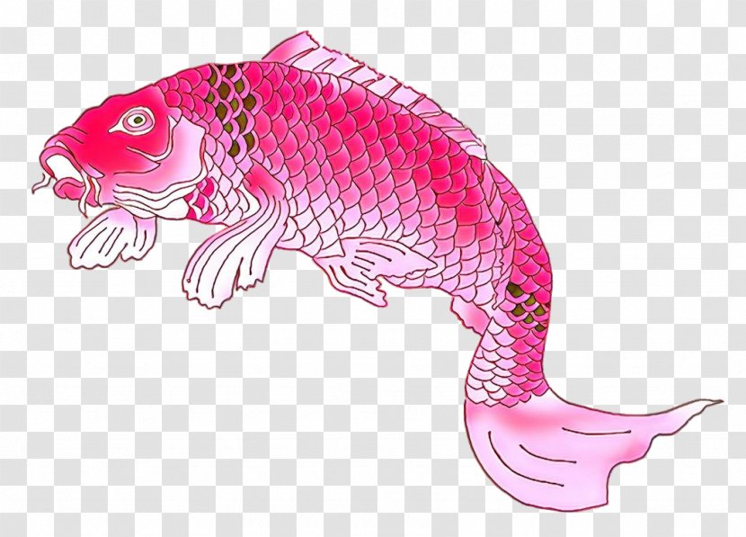 Pink Fish Carp Animal Figure - Magenta - Tail Transparent PNG