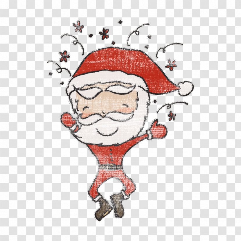 Santa Claus Cartoon Christmas Ornament Illustration - Happy Transparent PNG