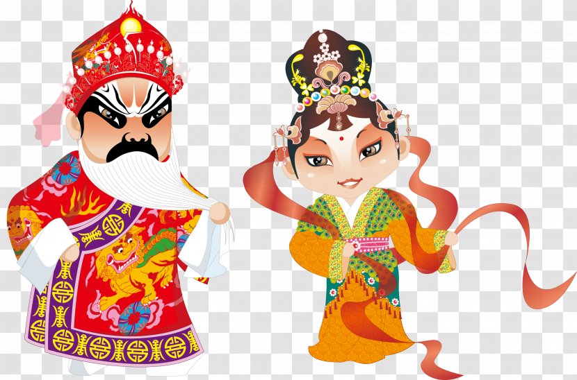 Beijing Peking Opera Cartoon Chinese - Characters Poster Material Transparent PNG