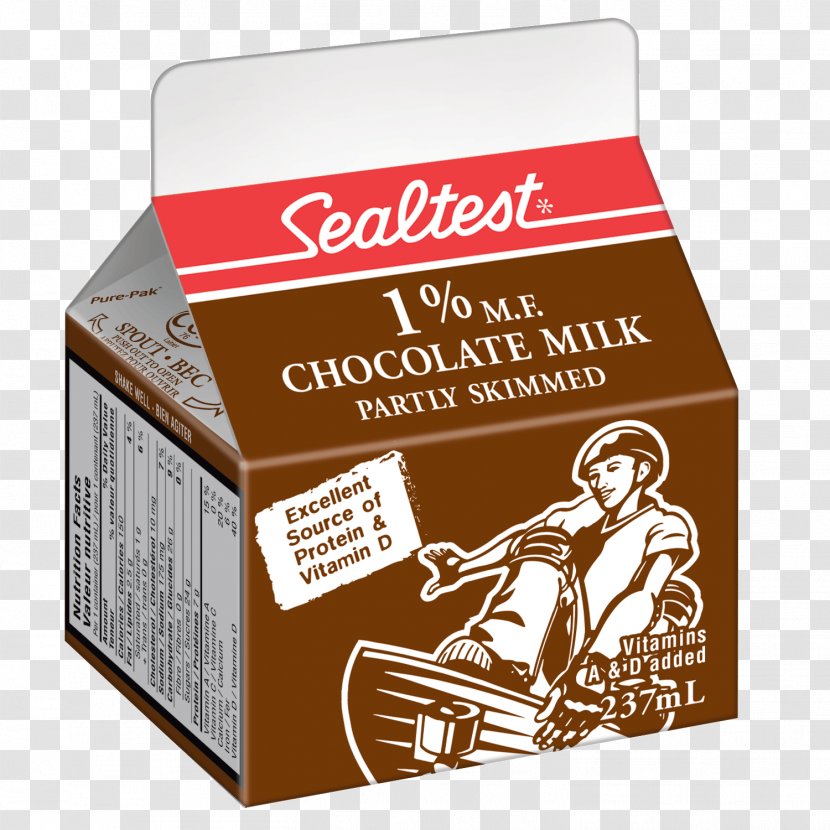 Chocolate Milk Cream Hot Sealtest Dairy - Photo On A Carton - Chocolat Transparent PNG